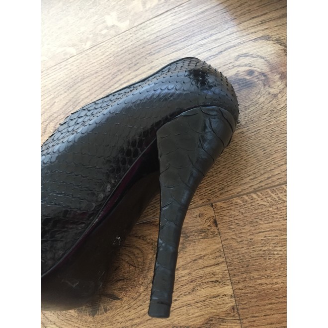 Rug lov vaskepulver Second hand black leather Lanvin heels | The Next Closet