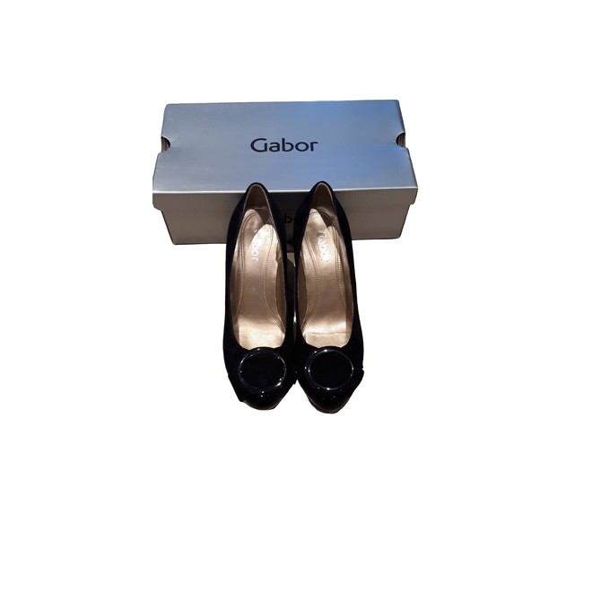 gabor silver pumps