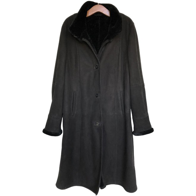 Vintage Jas | The Next Closet vintage jas met echte bontkraag | Kleding Online | 14154