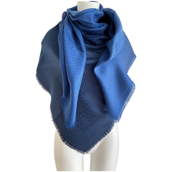 fendi scarf blue