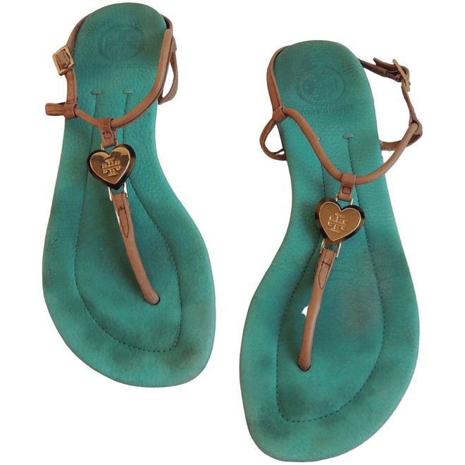 tory burch turquoise sandals