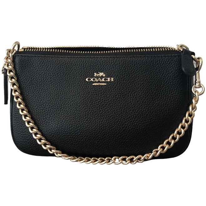 black coach clutch purse