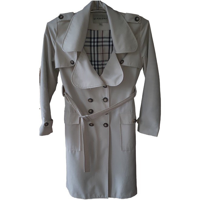 Second beige polyester Burberry coats | The Next Closet
