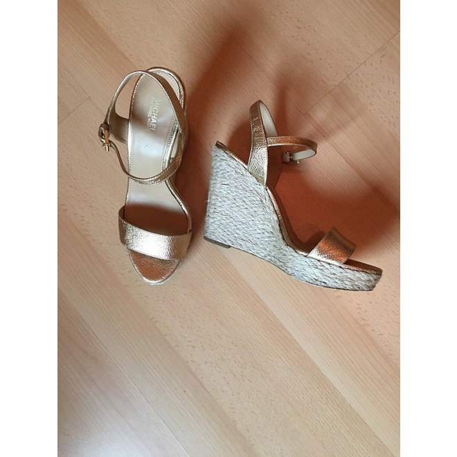 michael kors silver wedges