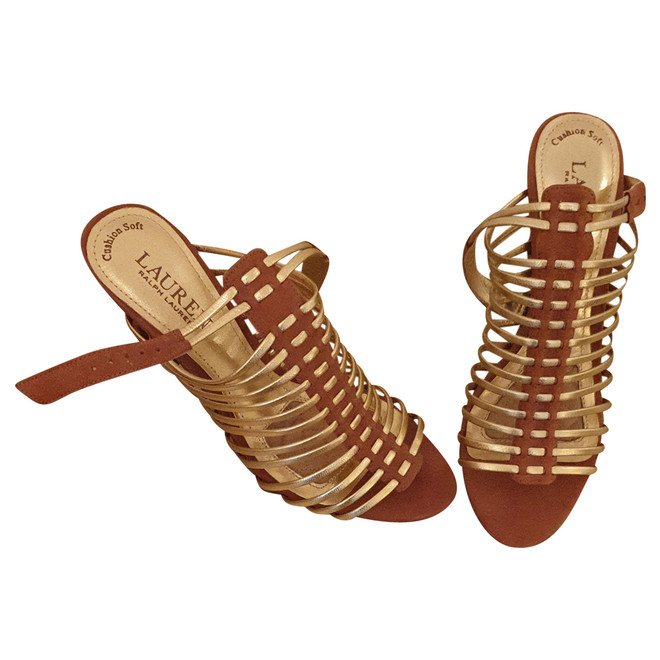 ralph lauren gold sandals