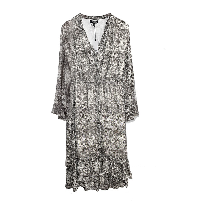 alix the label snake chiffon dress