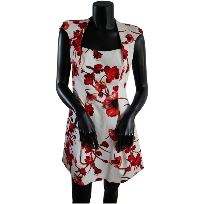 karen millen red midi dress