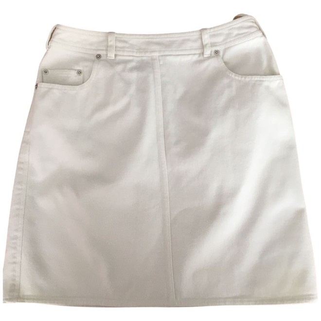 white denim skirt mini