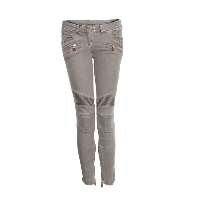 balmain biker jeans grey