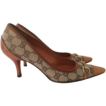 gucci heels brown