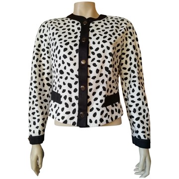 Louis Feraud Vintage Polka Dot Skirt Top & Jacket Suit