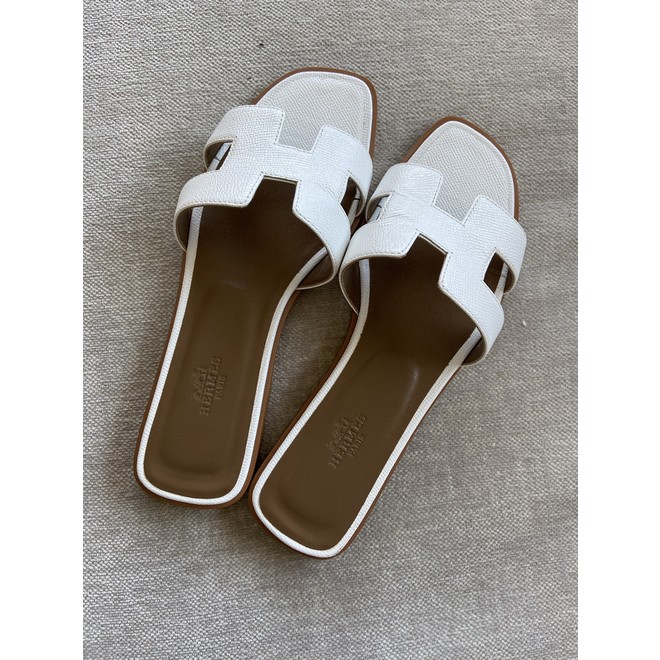 Hermes woman leather slippers high quality