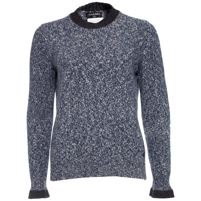 chanel sweater blue