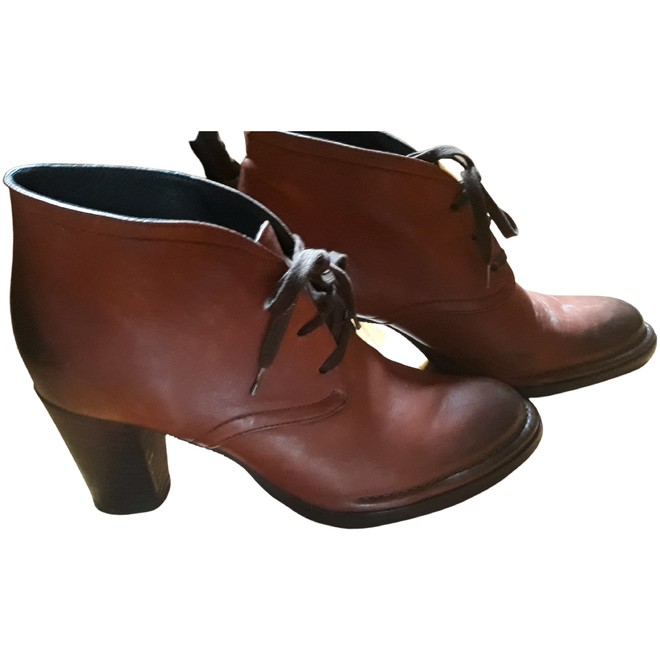 Second hand brown leather Fermani ankle boots | The Next Closet