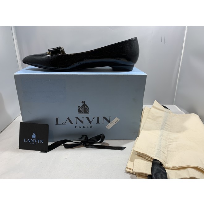 Second Hand Black Patent Leather Lanvin Flats The Next Closet