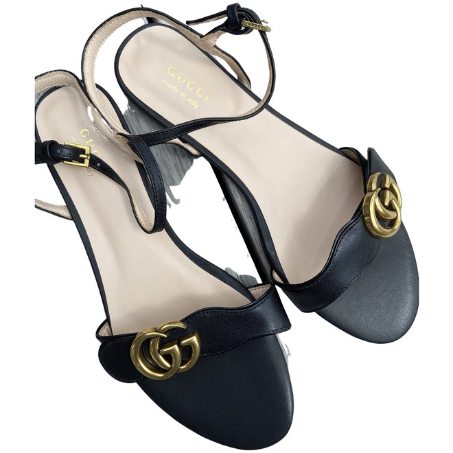black gucci sandals