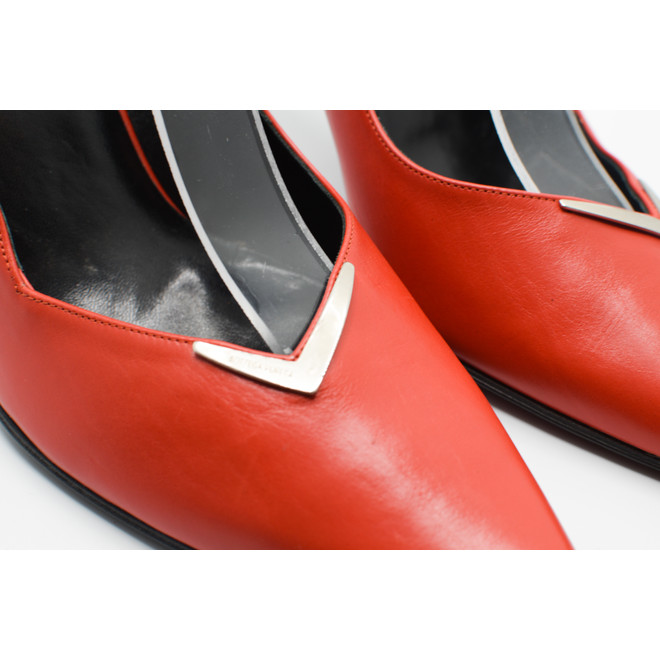 Second Hand Red Leather Bottega Veneta Heels The Next Closet