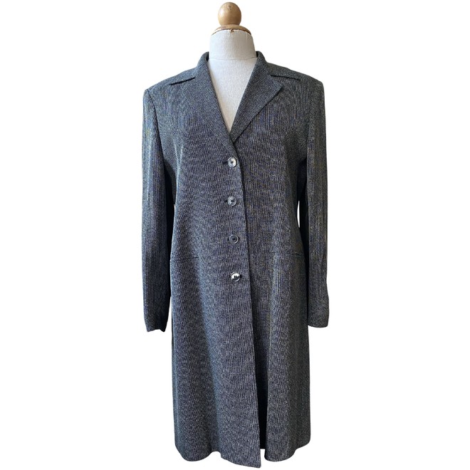 Max Mara // Black & White Wool Tweed Dress – VSP Consignment