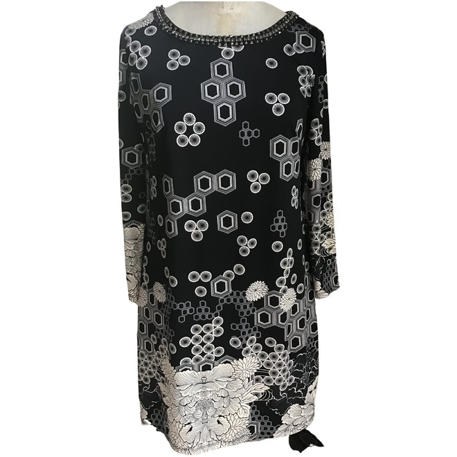 Versace Womens Graphic Rococo Print Midi Silk Satin Shirt Dress Black -  Shop Linda's Stuff