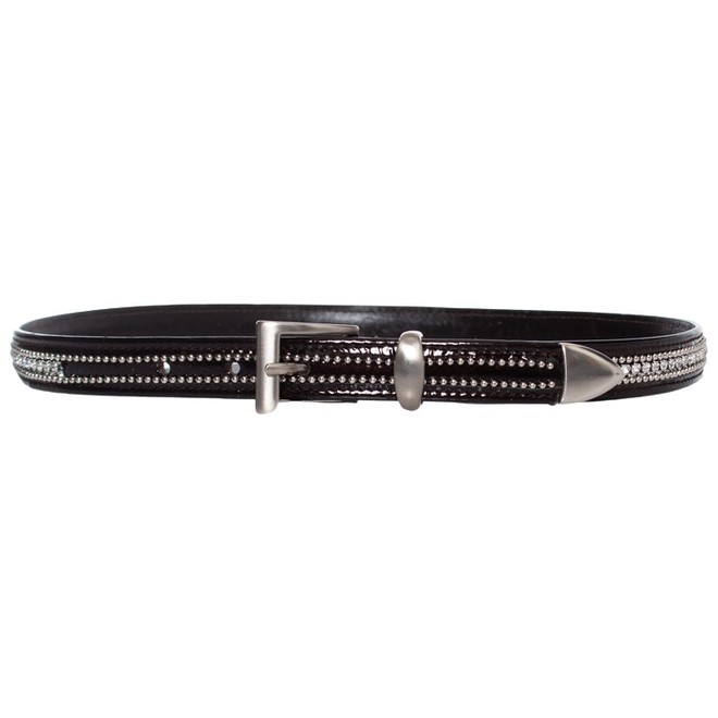 Norse Store  Shipping Worldwide - Anderson's Braided Slim Leather Belt -  Black
