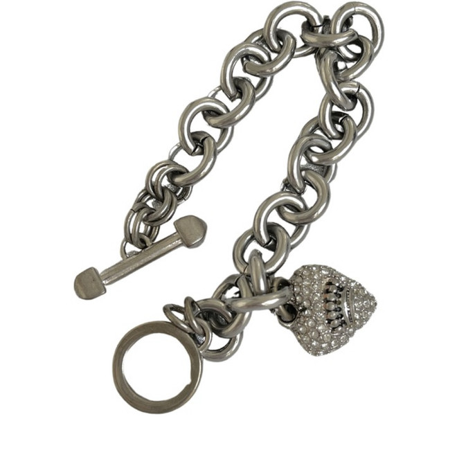 JUICY COUTURE Bracelet Pave Heart Starter Silver