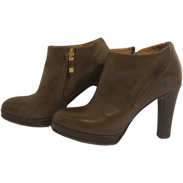 Women's luxury boots - Saint Laurent model 76 boots in brown