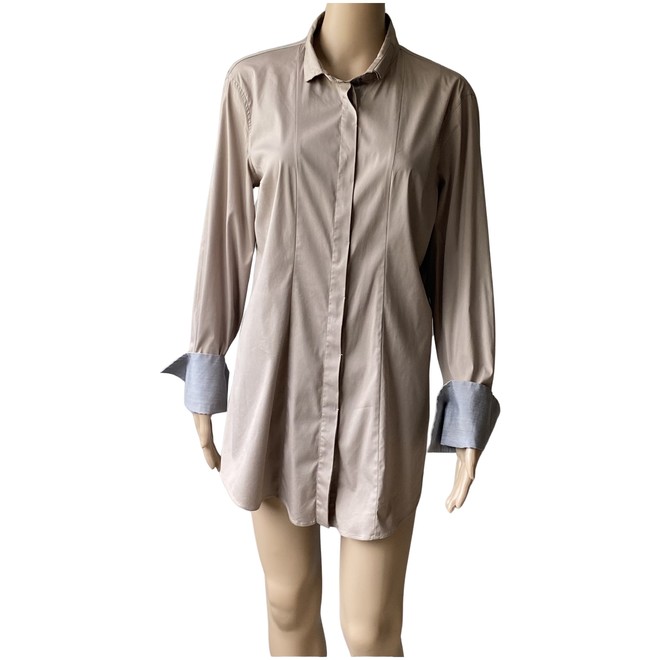 Versace Printed Long Sleeve Silk Shirt worn by Roger Mathews as