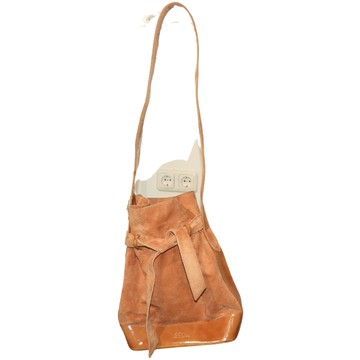 Longchamp Small Brown Leather Shoulder Bag Vintage 90s Handbag Purse