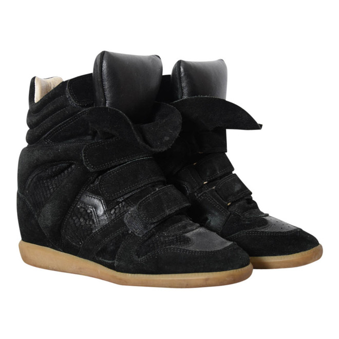 chrysant Overeenkomend Rusteloos Second hand black suede Isabel Marant wedges | The Next Closet
